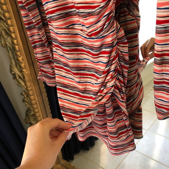 Ark & co Red White Blue Striped Long Sleeve Dress - Picture 7 of 8